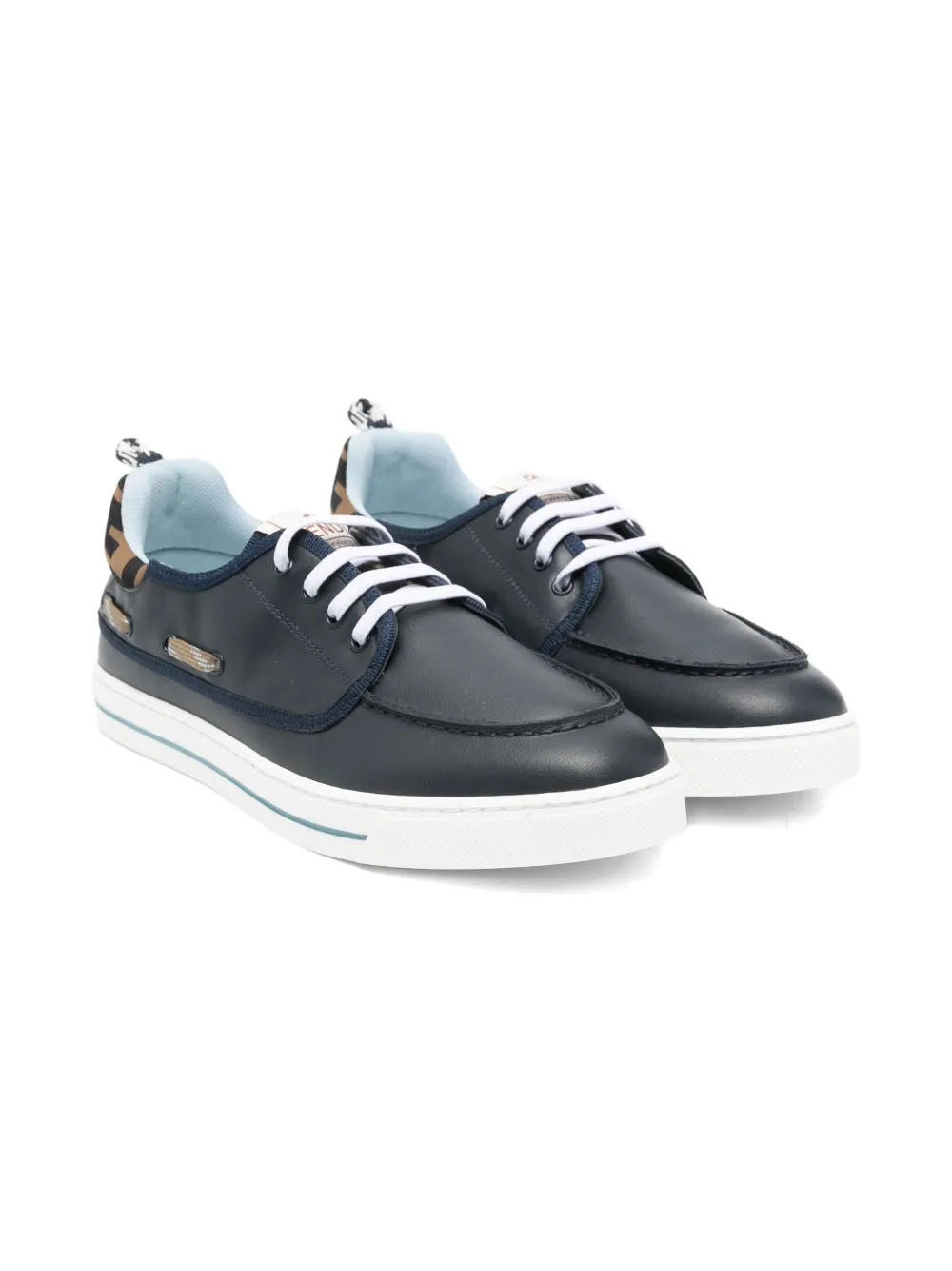 Fendi Leather Sneakers In Multi