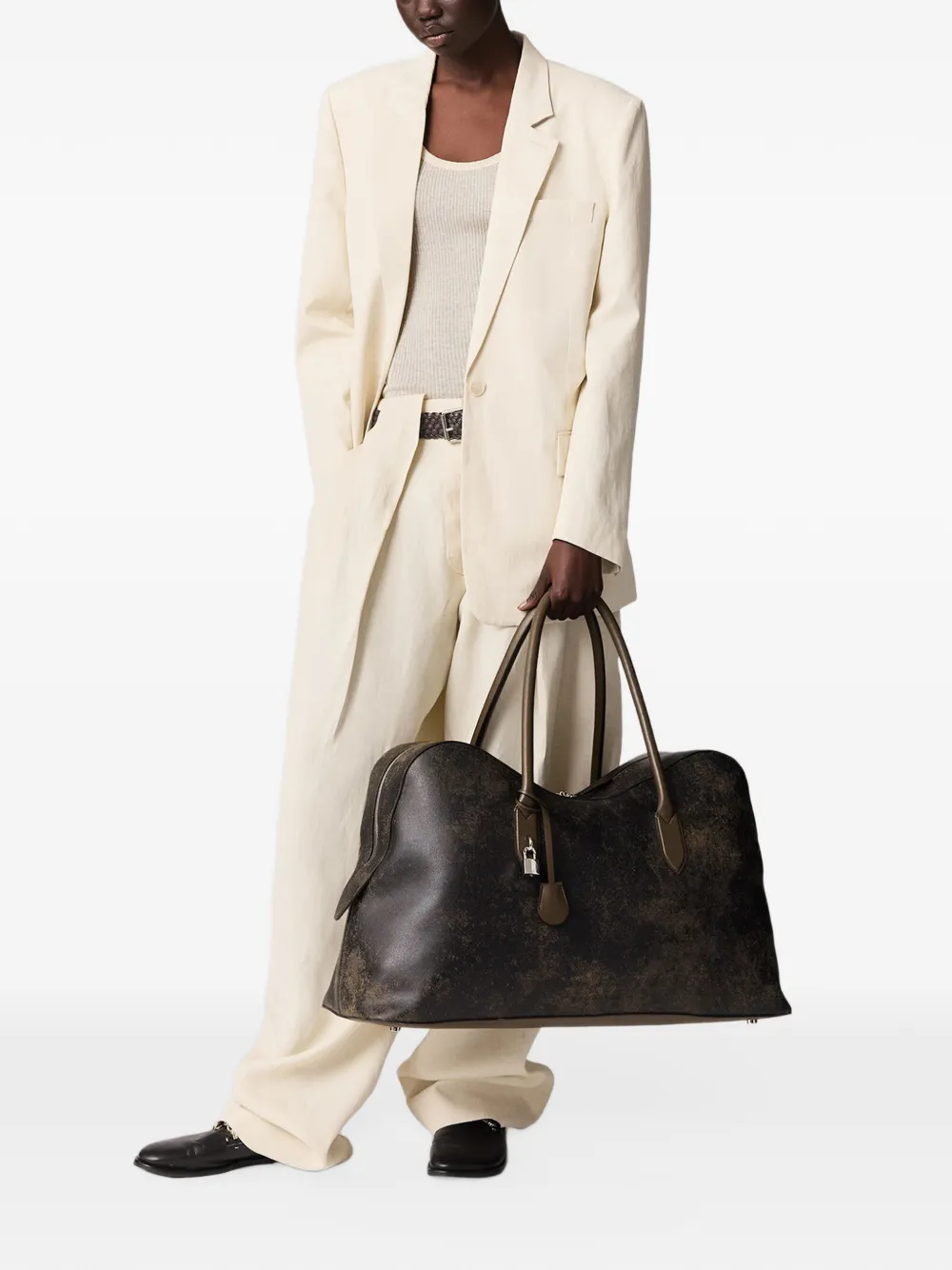 Stella McCartney Blazer met enkele rij knopen Beige
