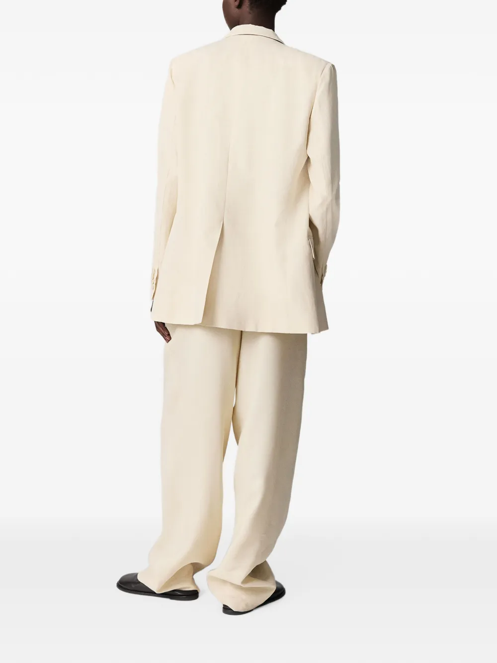 Stella McCartney Blazer met enkele rij knopen Beige