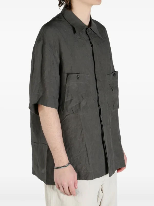 Ziggy Chen short-sleeve Utility Shirt | Grey | FARFETCH PH