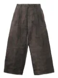 Ziggy Chen pleated wide-leg trousers - Grey