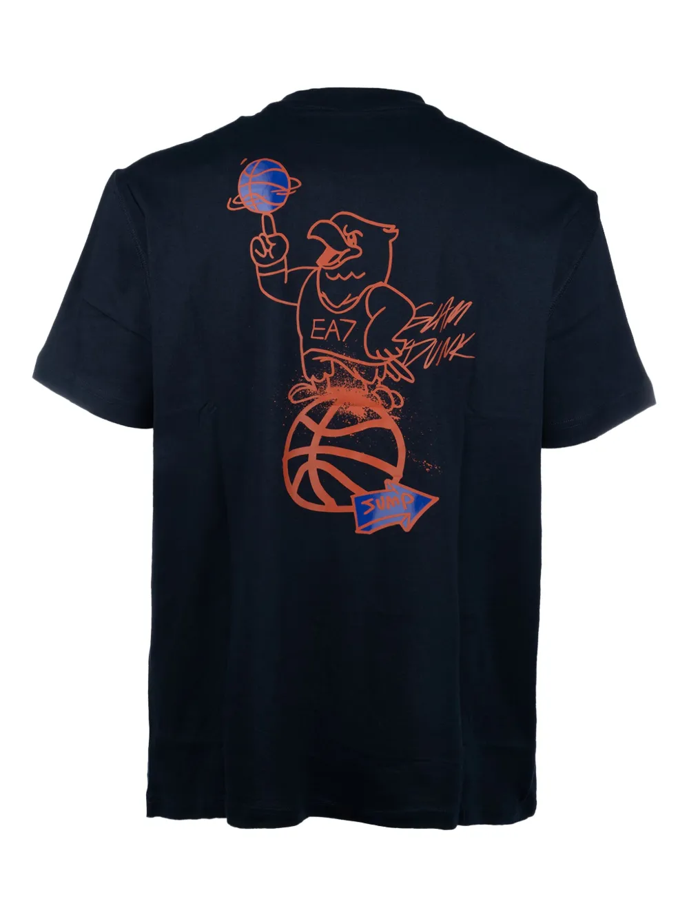 Ea7 Emporio Armani T-shirt met logoprint Blauw