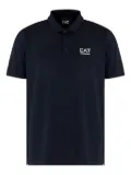 Ea7 Emporio Armani logo-detail polo shirt - Blue