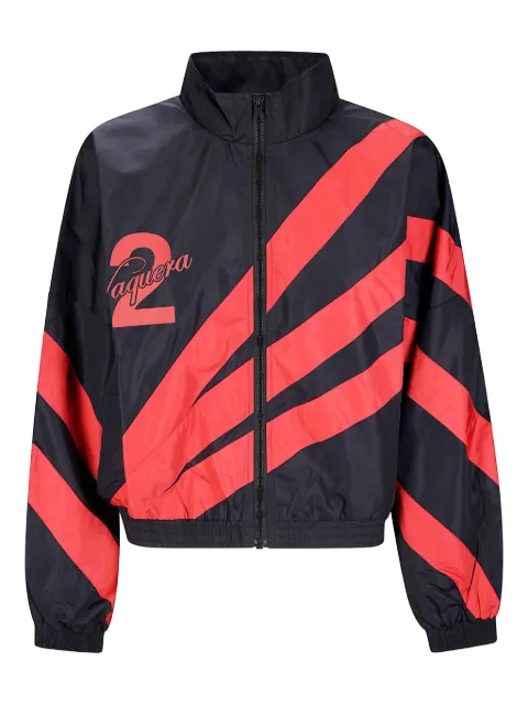 Vaquera chamarra rompevientos con logo estampado