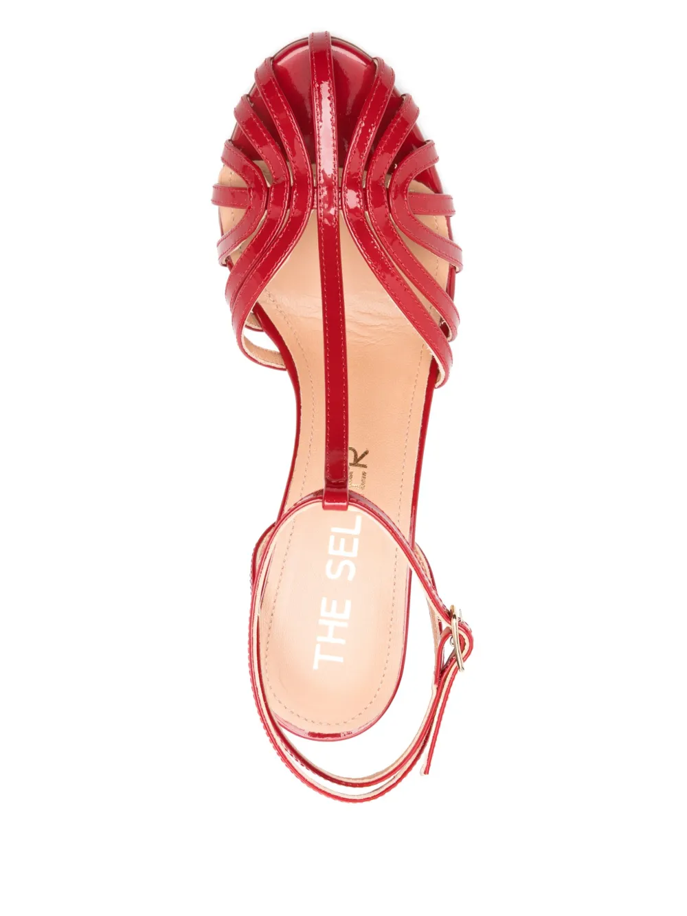 The Seller 80mm leather sandals Red