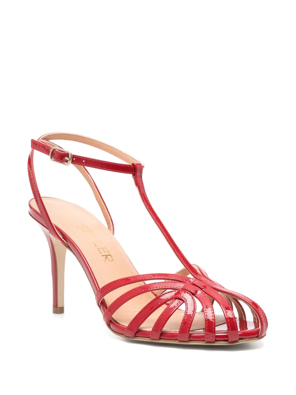 The Seller 80mm leather sandals - Rood