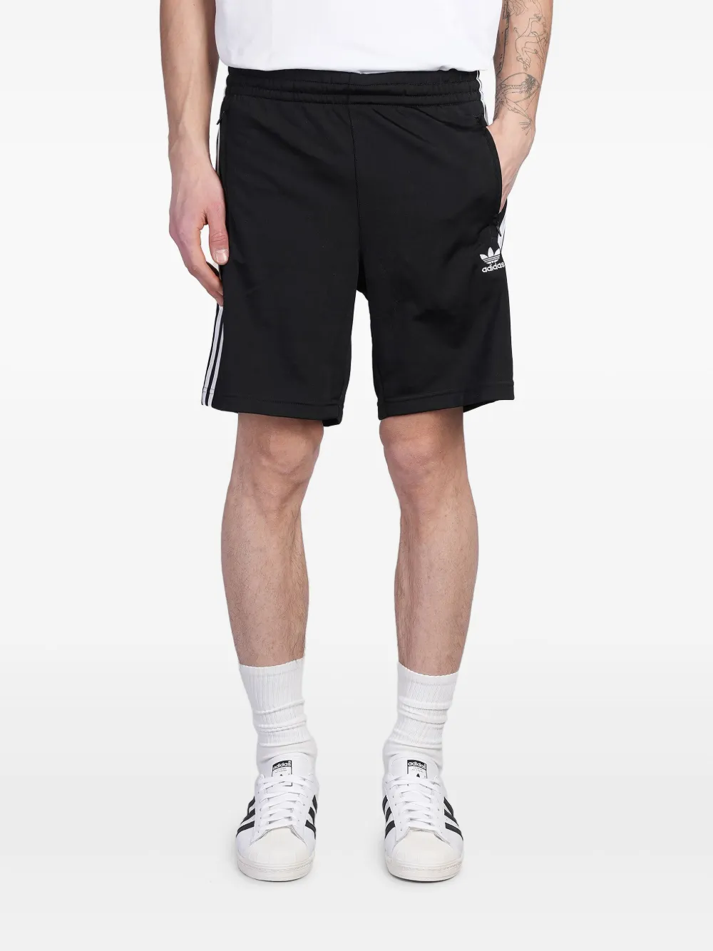 Adidas Trainingsshorts met geborduurd logo Zwart