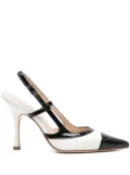 Anna F. 100mm two-tone pumps - Black