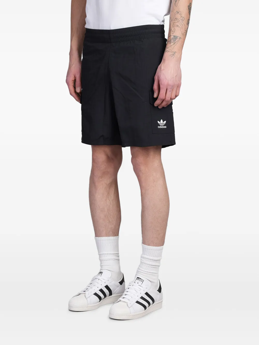 adidas Trainingsshorts met geborduurd logo Zwart