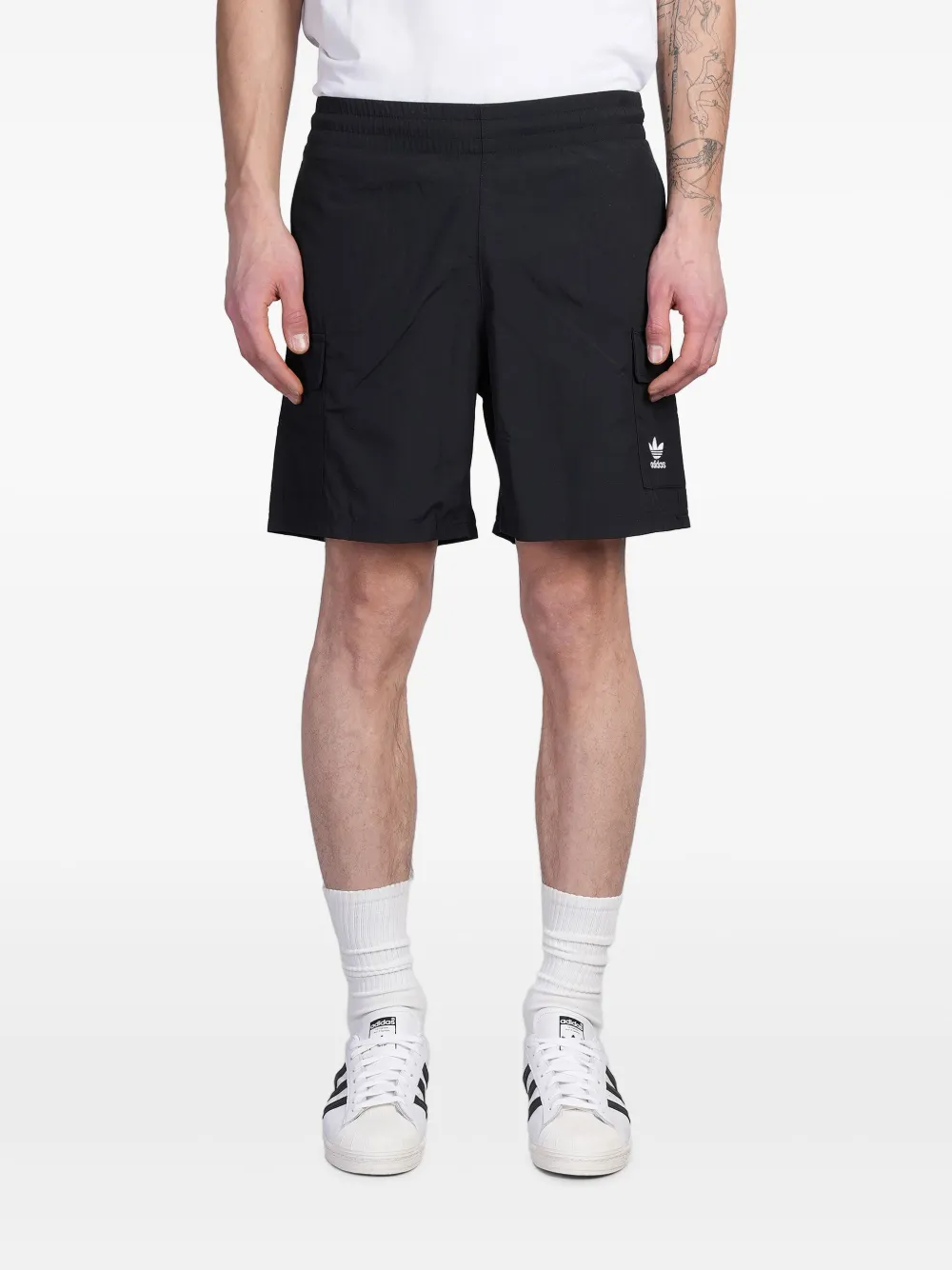 adidas logo-embroidered track shorts | Black | Image 1