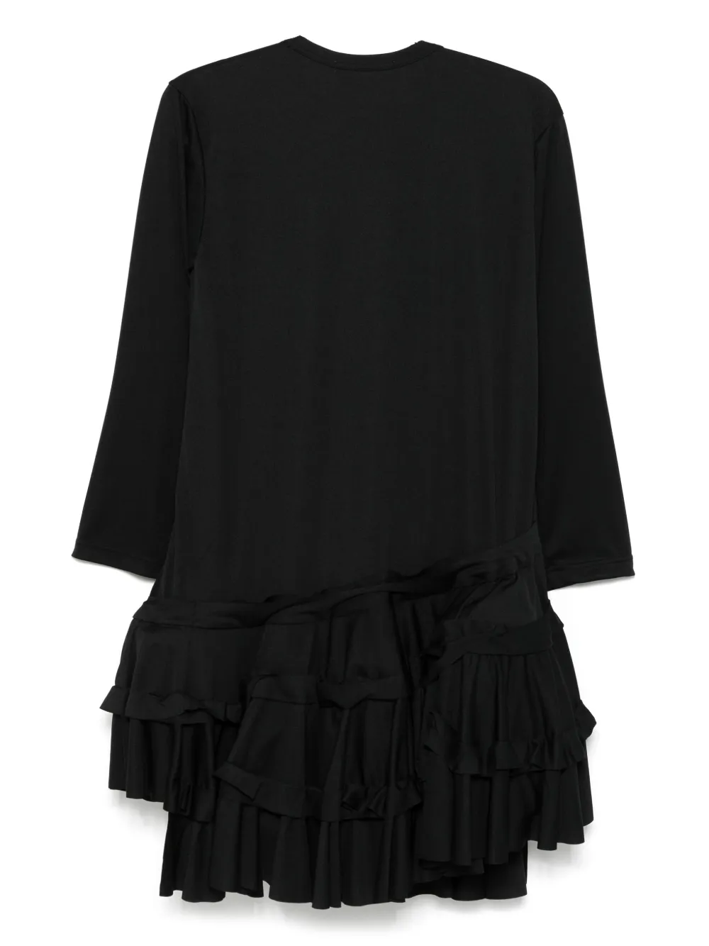 Comme Des Garçons Comme Des Garçons Midi-jurk met ruches - Zwart