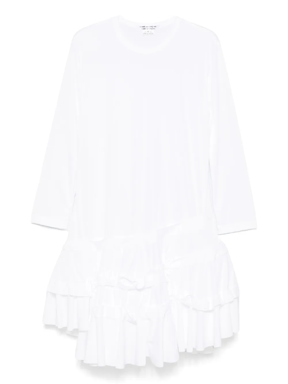 Comme Des Garçons Comme Des Garçons Midi-jurk met ruches Wit