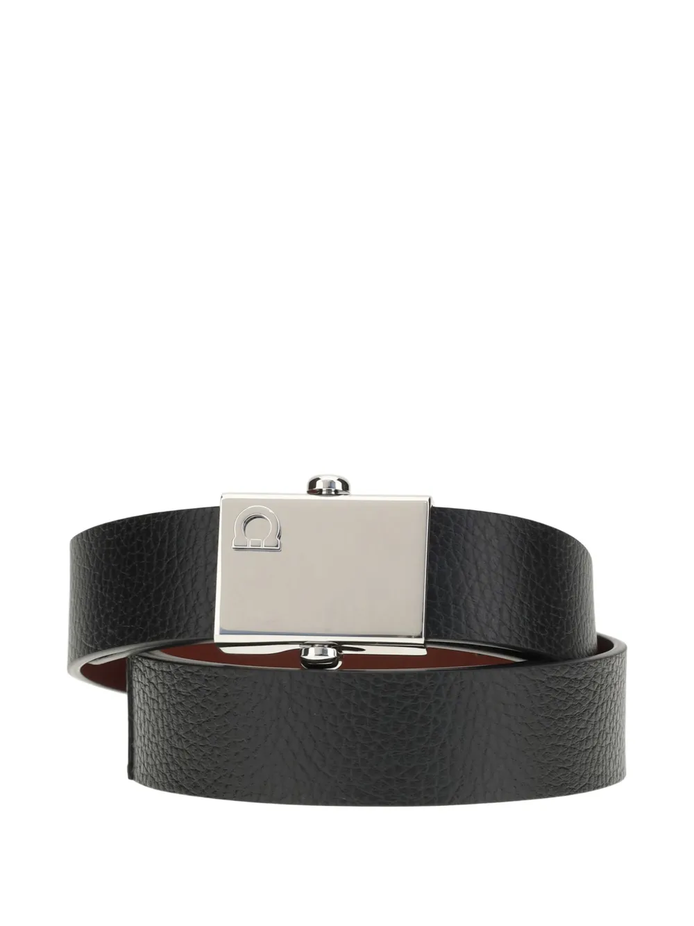 Ferragamo Leren riem Zwart