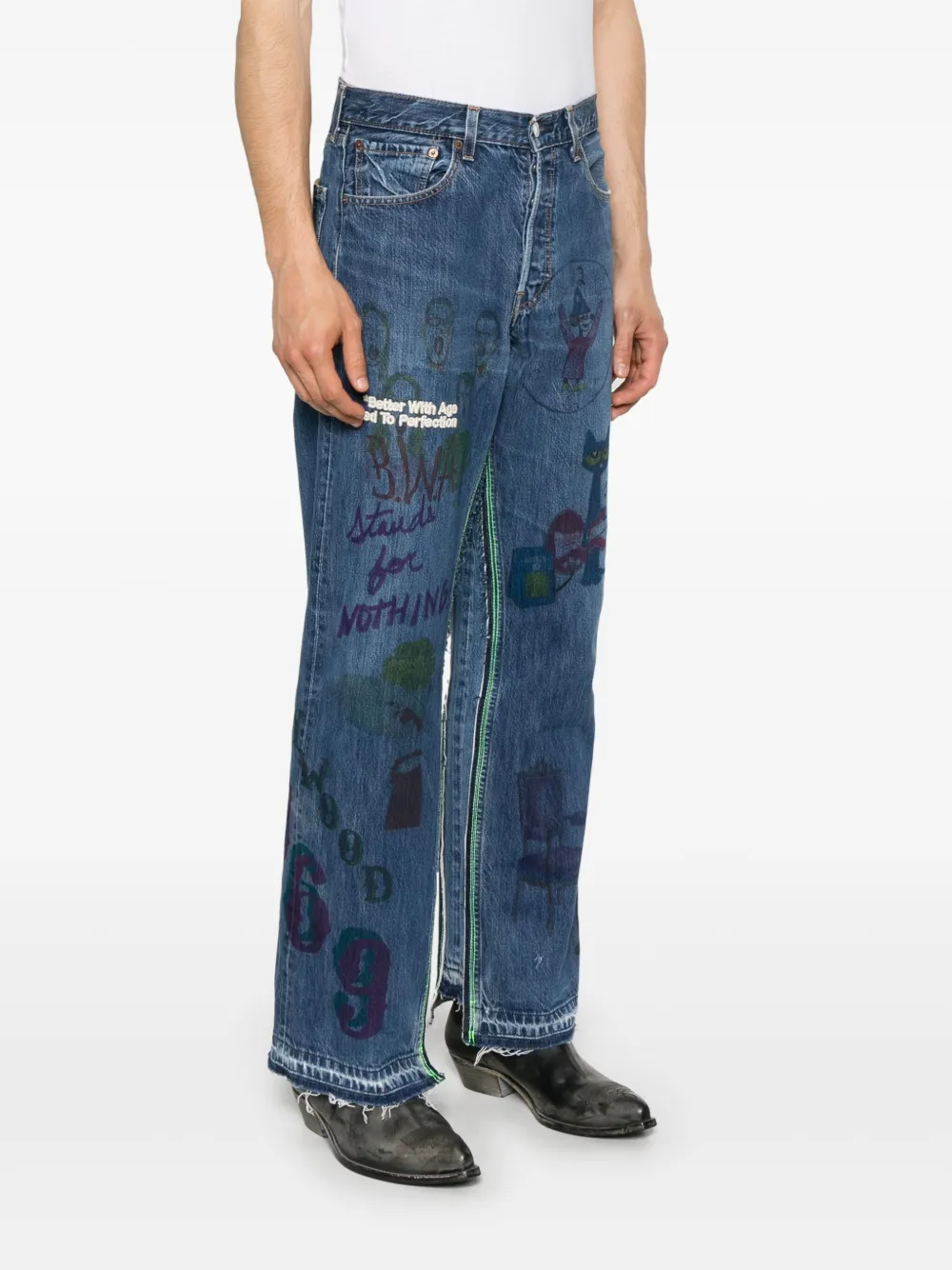 Better with Age Harrison Double-Wide jeans Blauw