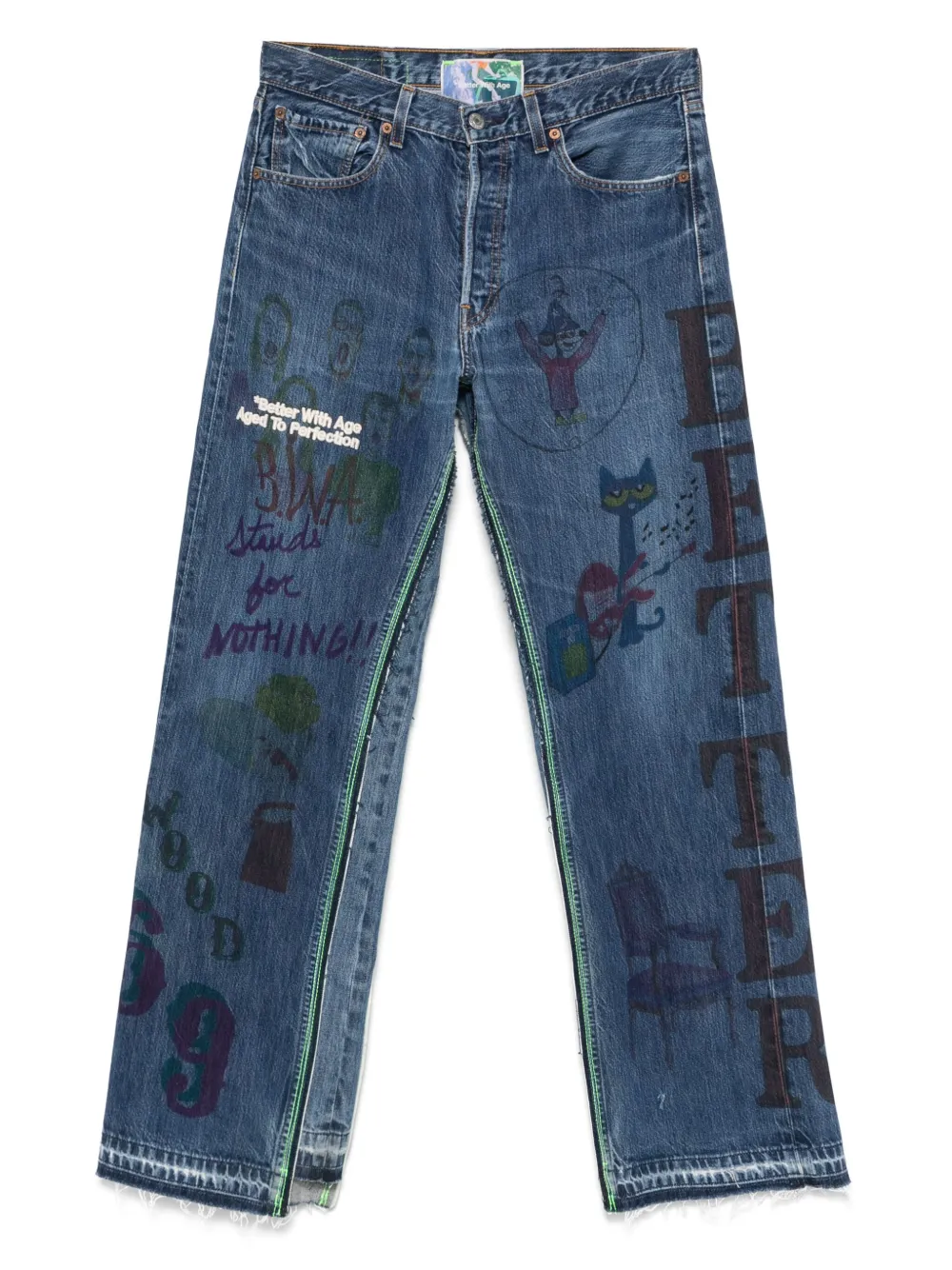 Better with Age Harrison Double-Wide jeans Blauw