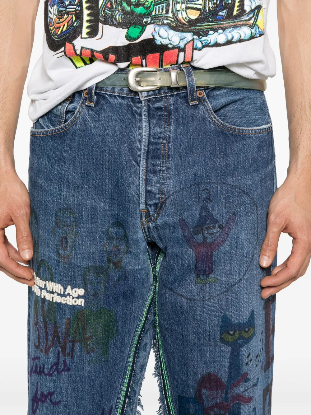 Better with Age Harrison Double-Wide jeans Blauw