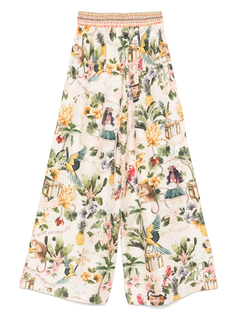 Camilla Broek met grafische print Roze