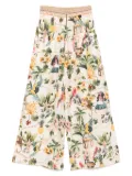 Camilla graphic-print trousers - Pink