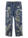 THUG CLUB distressed-effect jeans - Blue