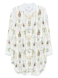Camilla graphic-print silk shirt - Blue