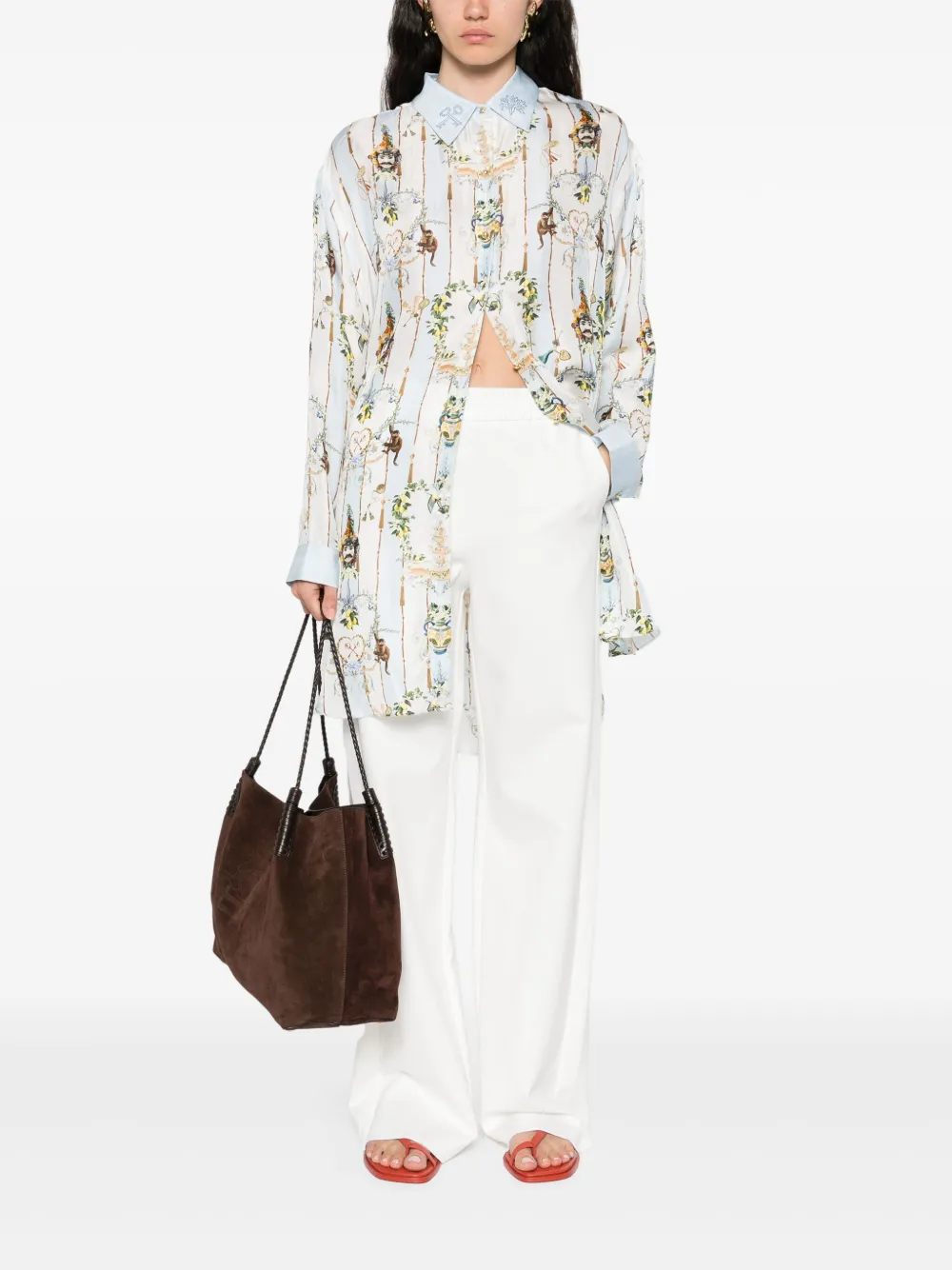 Camilla Shirt met print - Blauw