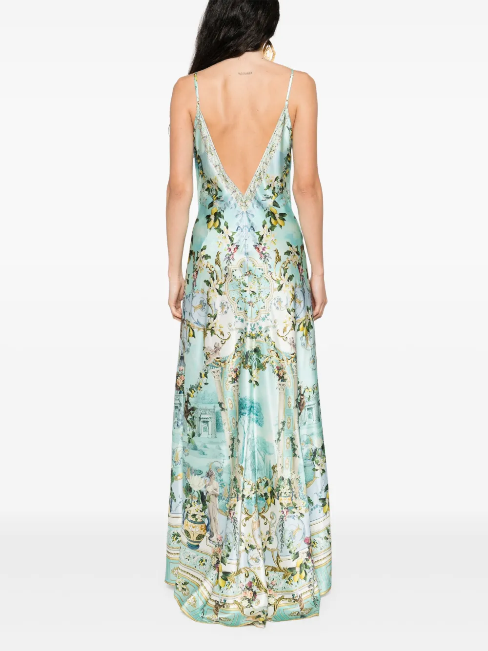 Camilla Jurk met bloemenprint Blauw