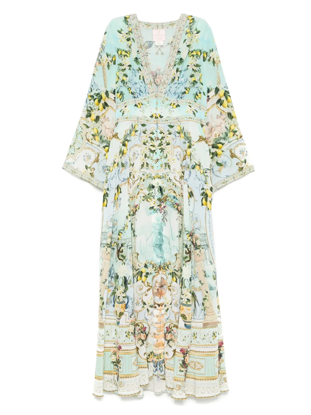 Camilla Jurk met bloemenprint Blauw
