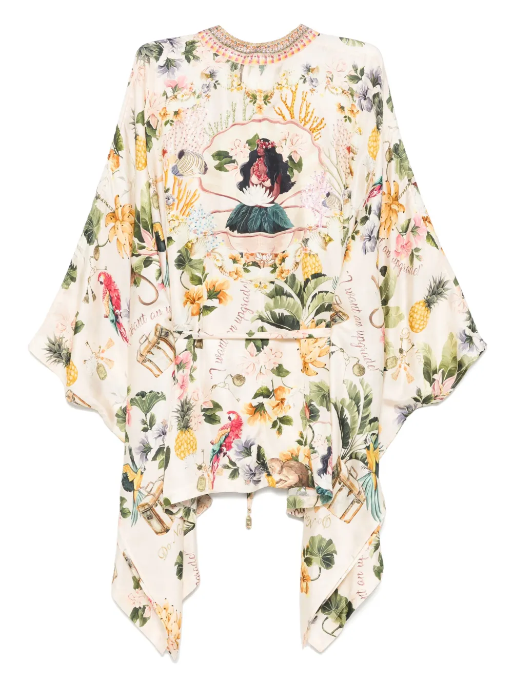 Camilla Shirt met print Beige