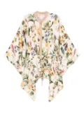 Camilla graphic-print silk shirt - Neutrals