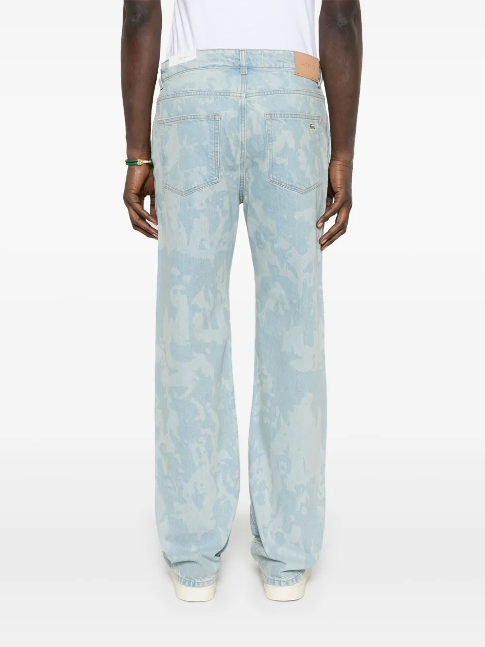 Lacoste Jeans met abstracte print Blauw
