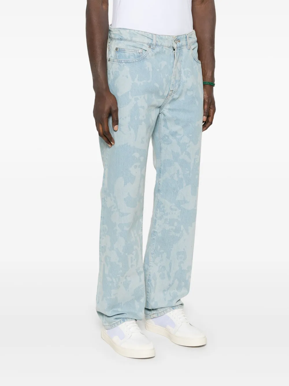 Lacoste Jeans met abstracte print Blauw