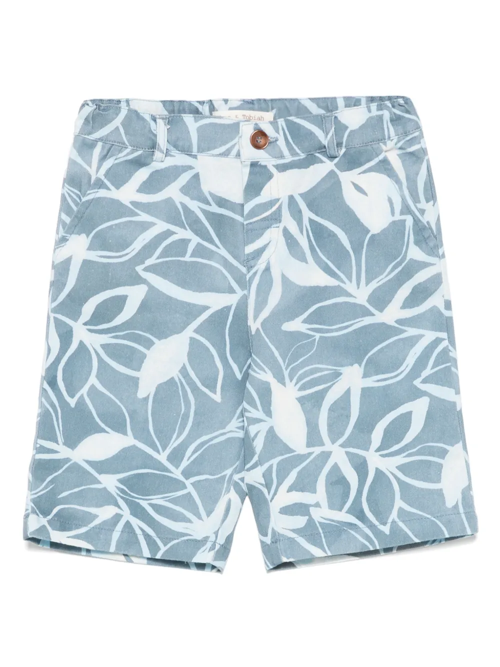 Zhoe & Tobiah leaf-print shorts | Blue | Image 1