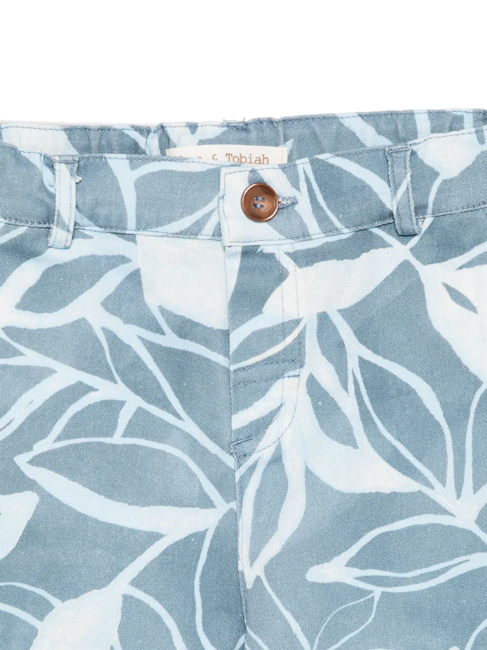 Zhoe & Tobiah Shorts met bladerprint Blauw