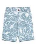 Zhoe & Tobiah leaf-print shorts - Blue