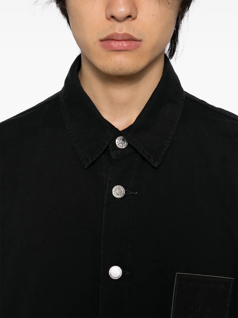 Mastermind World Overhemd met logopatch Zwart