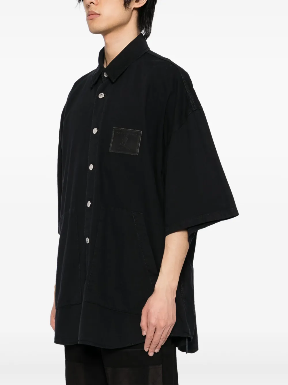 Mastermind World Overhemd met logopatch Zwart