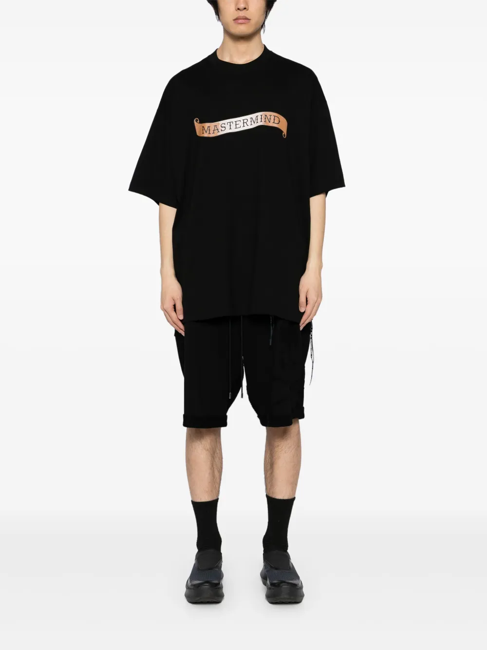 MASTERMIND JAPAN CUT-OFF TRACK SHORTS