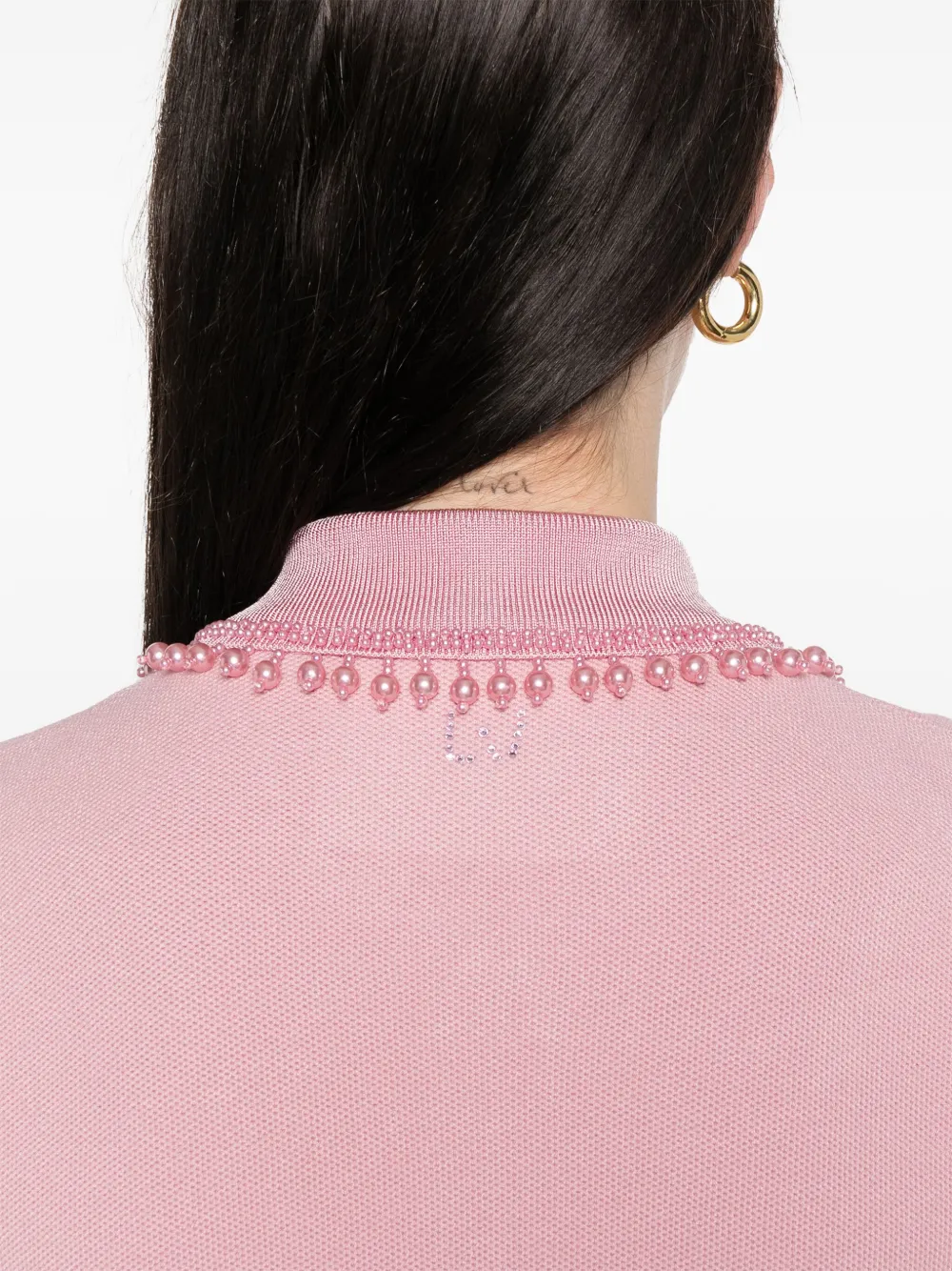 LIU JO Gebreide mini-jurk met kralendetail Roze