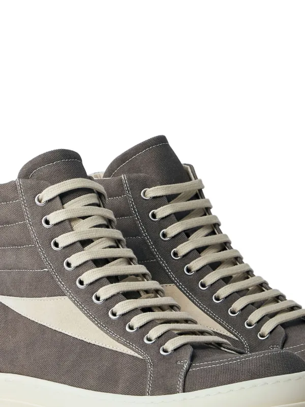 靴 Rick owens vintage high sneaker RICK OWENS Vintage High Sneakers Black/Milk - Wrong Weather