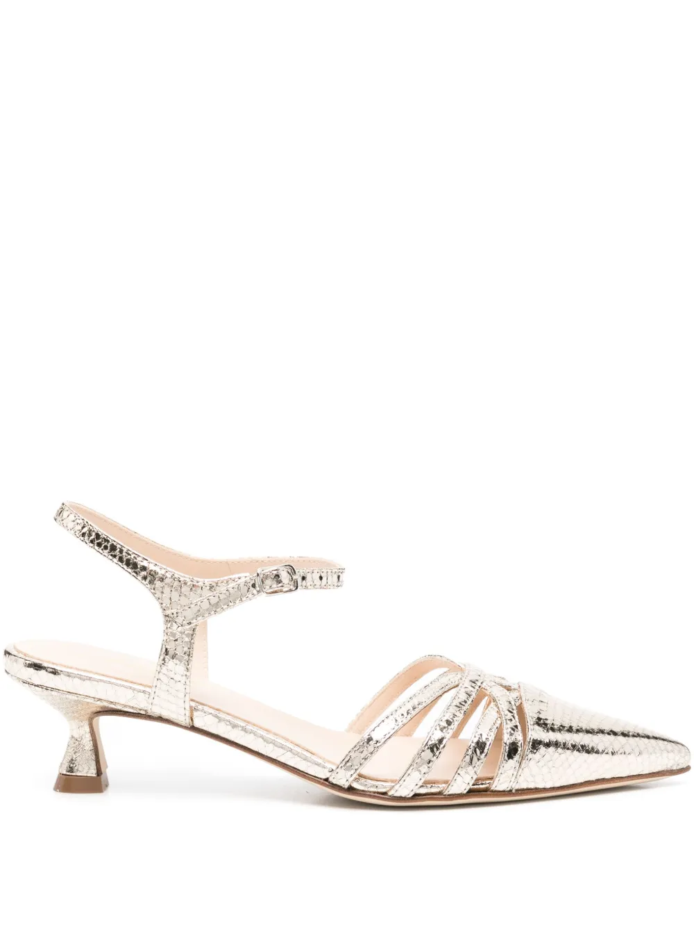 Anna F. 45mm leather pumps Gold