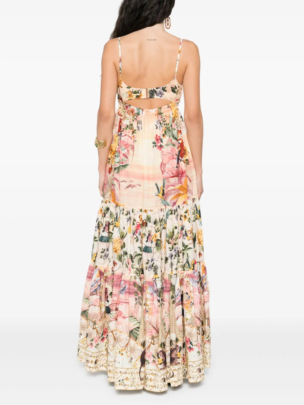 Camilla Jurk met bloemenprint Oranje