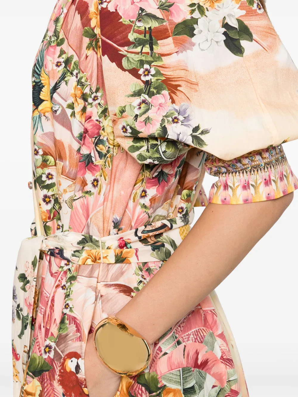 Camilla Jurk met bloemenprint Oranje