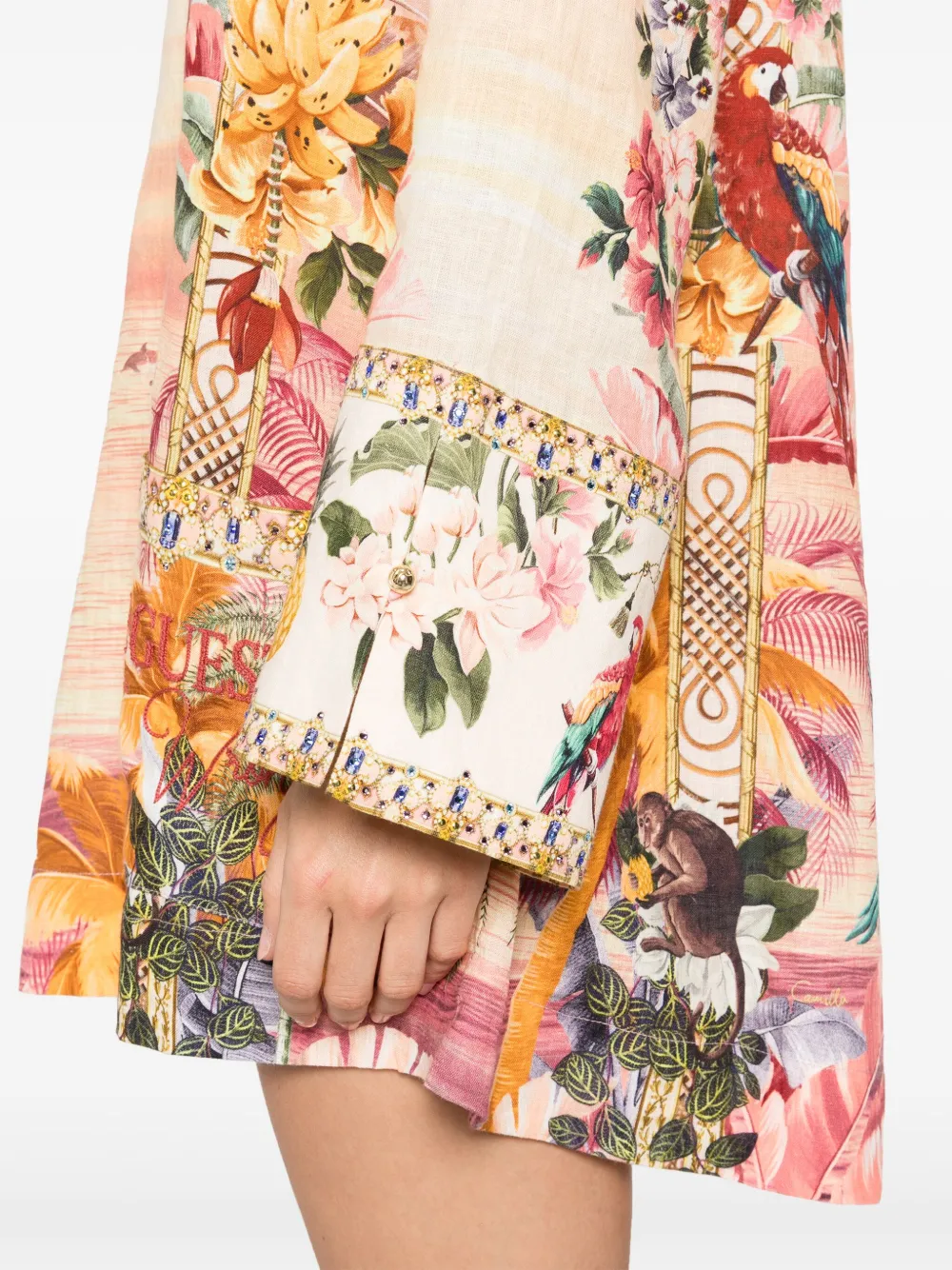 Camilla Linnen mini-jurk Roze