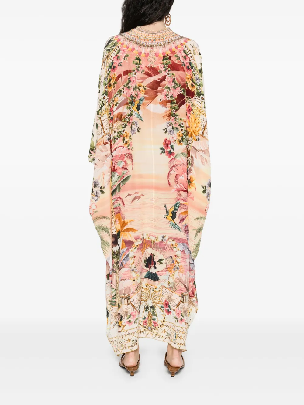 Camilla Maxi-jurk met grafische print Oranje