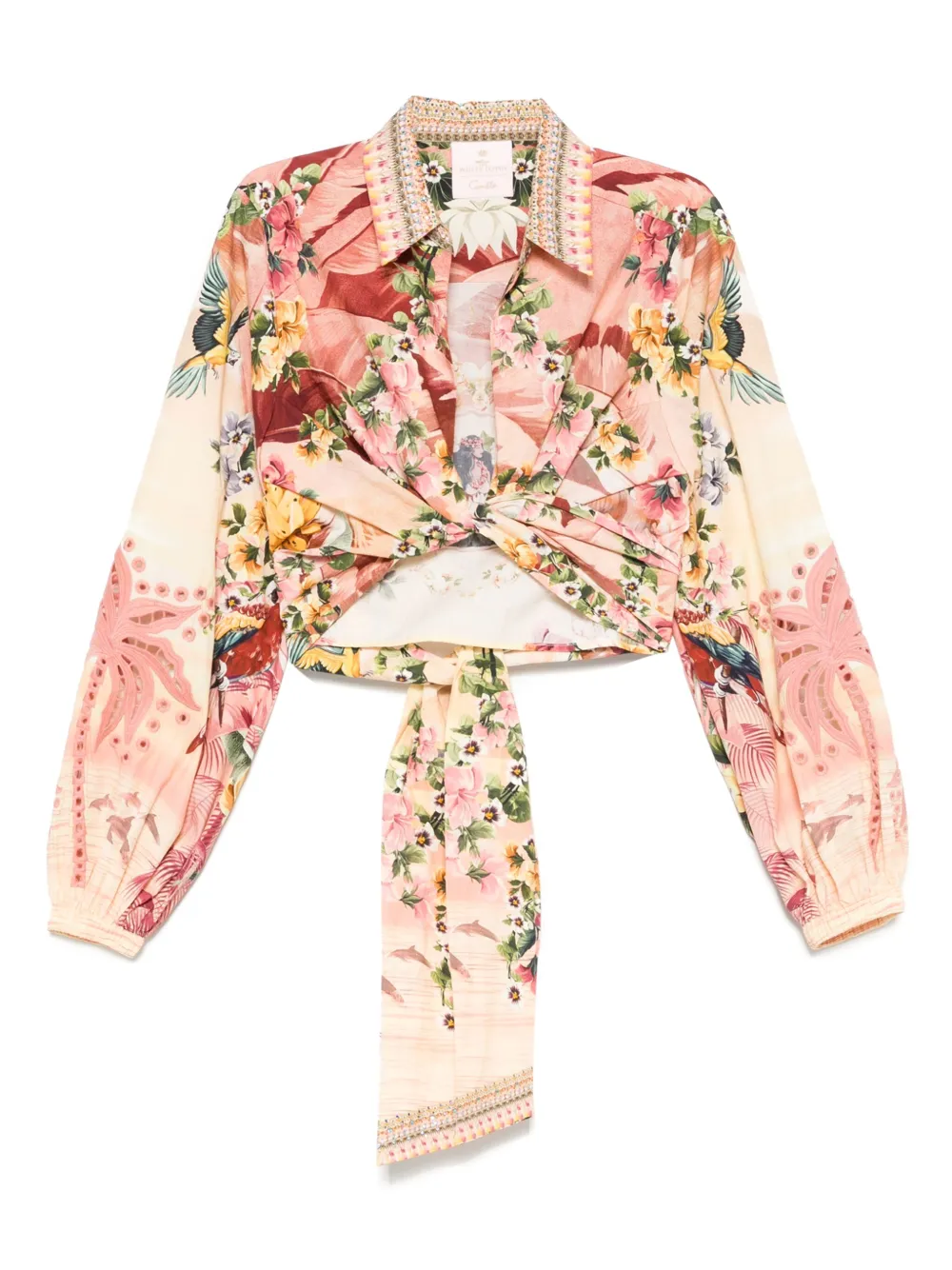 Camilla Shirt met bloemenprint Roze