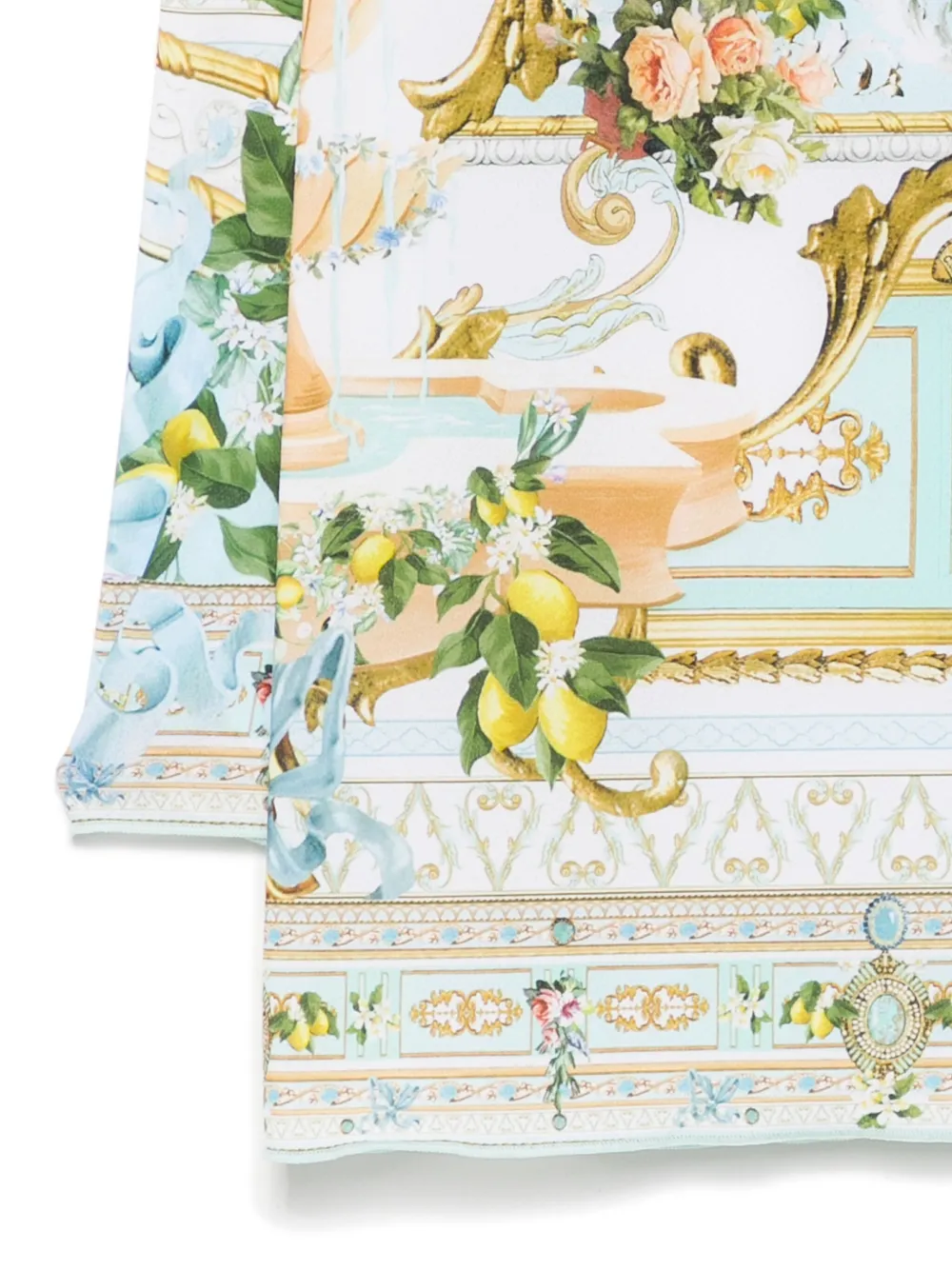 Camilla Wikkelrok met grafische print Blauw