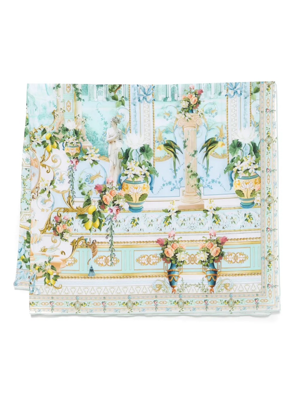 Camilla Wikkelrok met grafische print Blauw