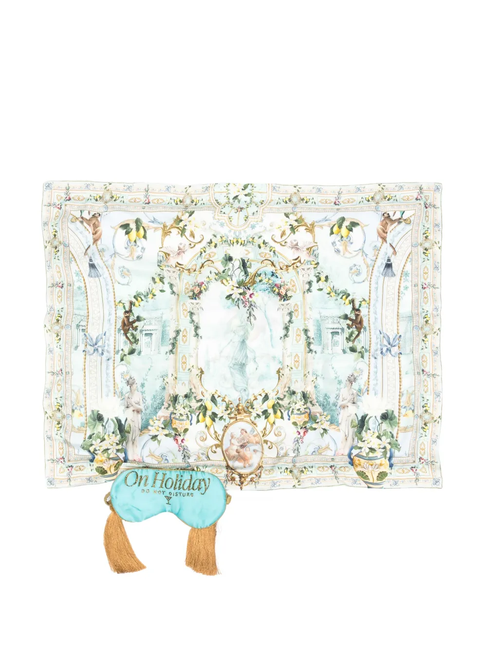 Camilla crystal-embellished eye-mask and pillow case | Blue | Image 1