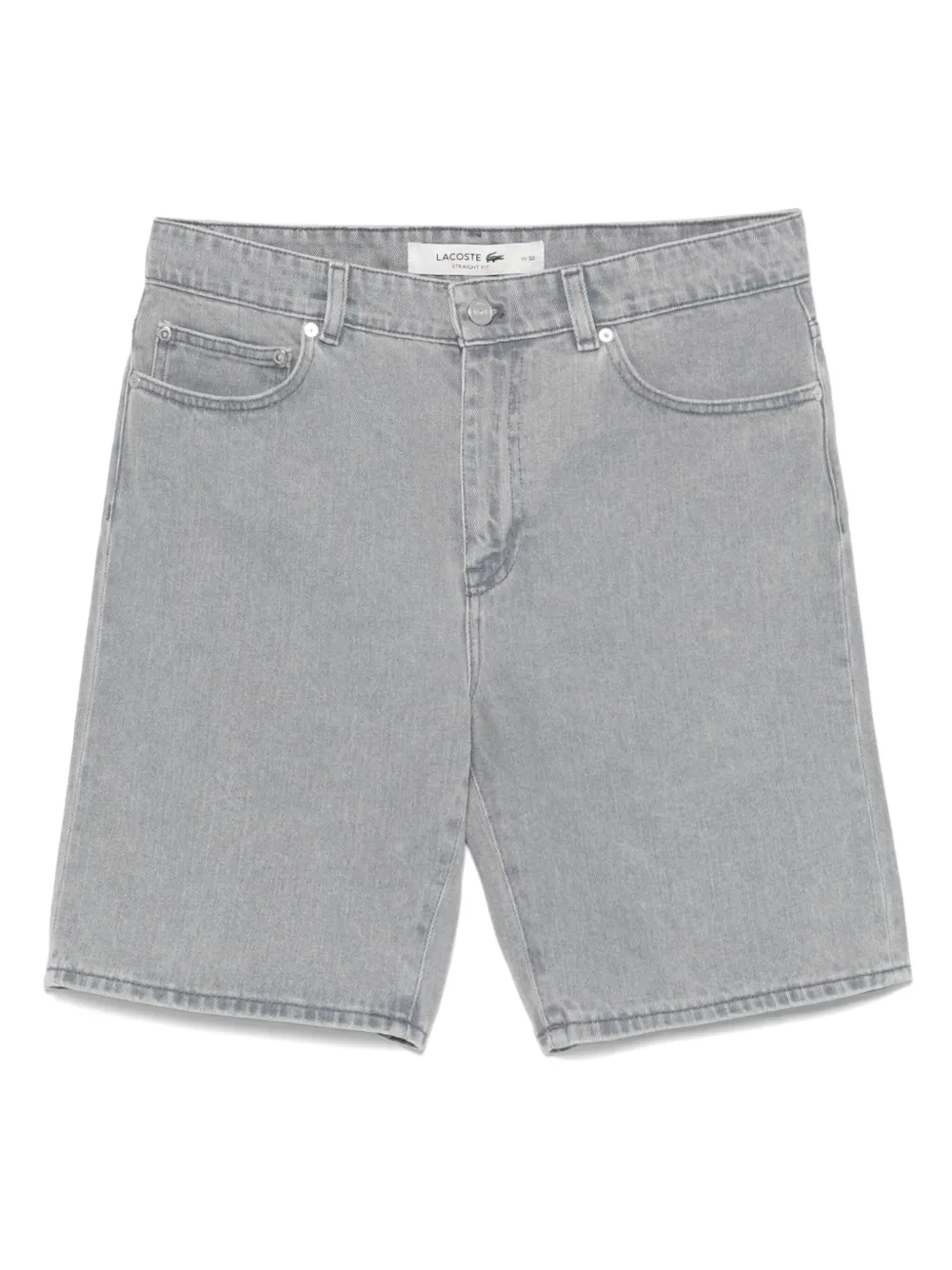 Lacoste washed-effect denim shorts | Grey | Image 1