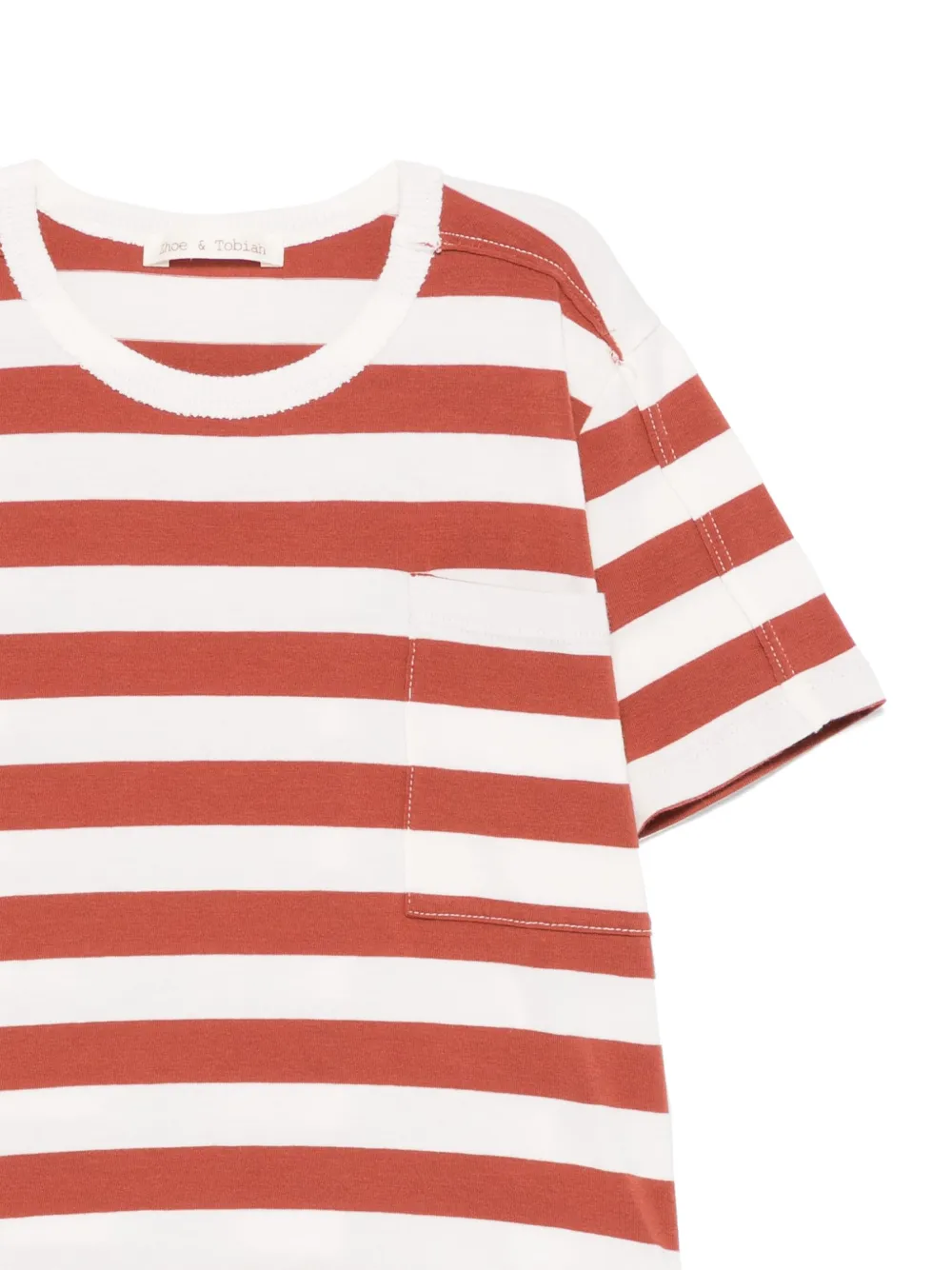 Zhoe & Tobiah Gestreept T-shirt Bruin